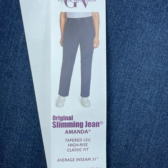 Gloria Vanderbilt Amanda Women's 14 High-Rise Slimming Jeans Tapered Leg n1238 - Picture 12 of 13